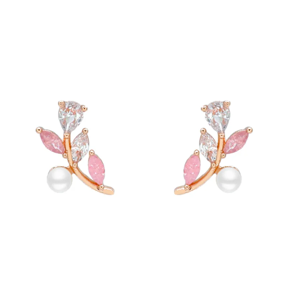 Pink Floral Earrings