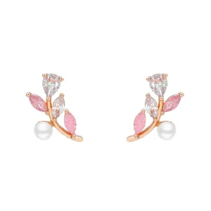 Pink Floral Earrings