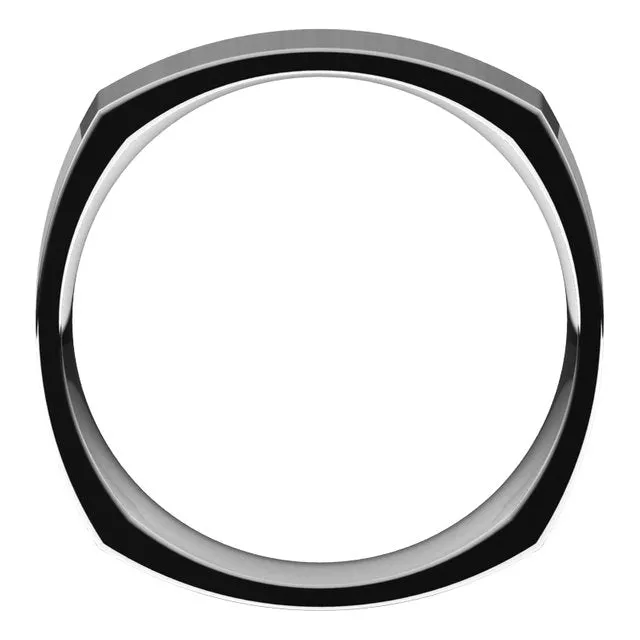Platinum 5 mm Square Comfort Fit Wedding Band