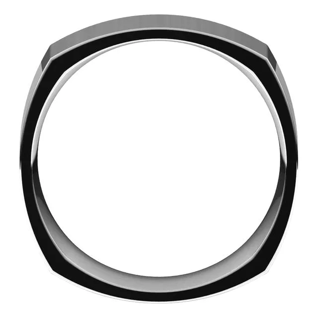 Platinum 8 mm Square Comfort Fit Wedding Band