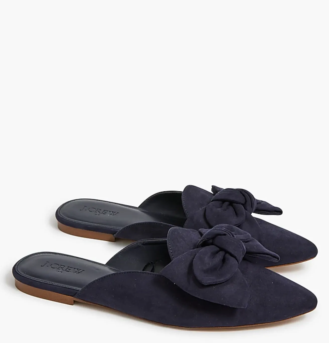 Pointed-toe loafer mules