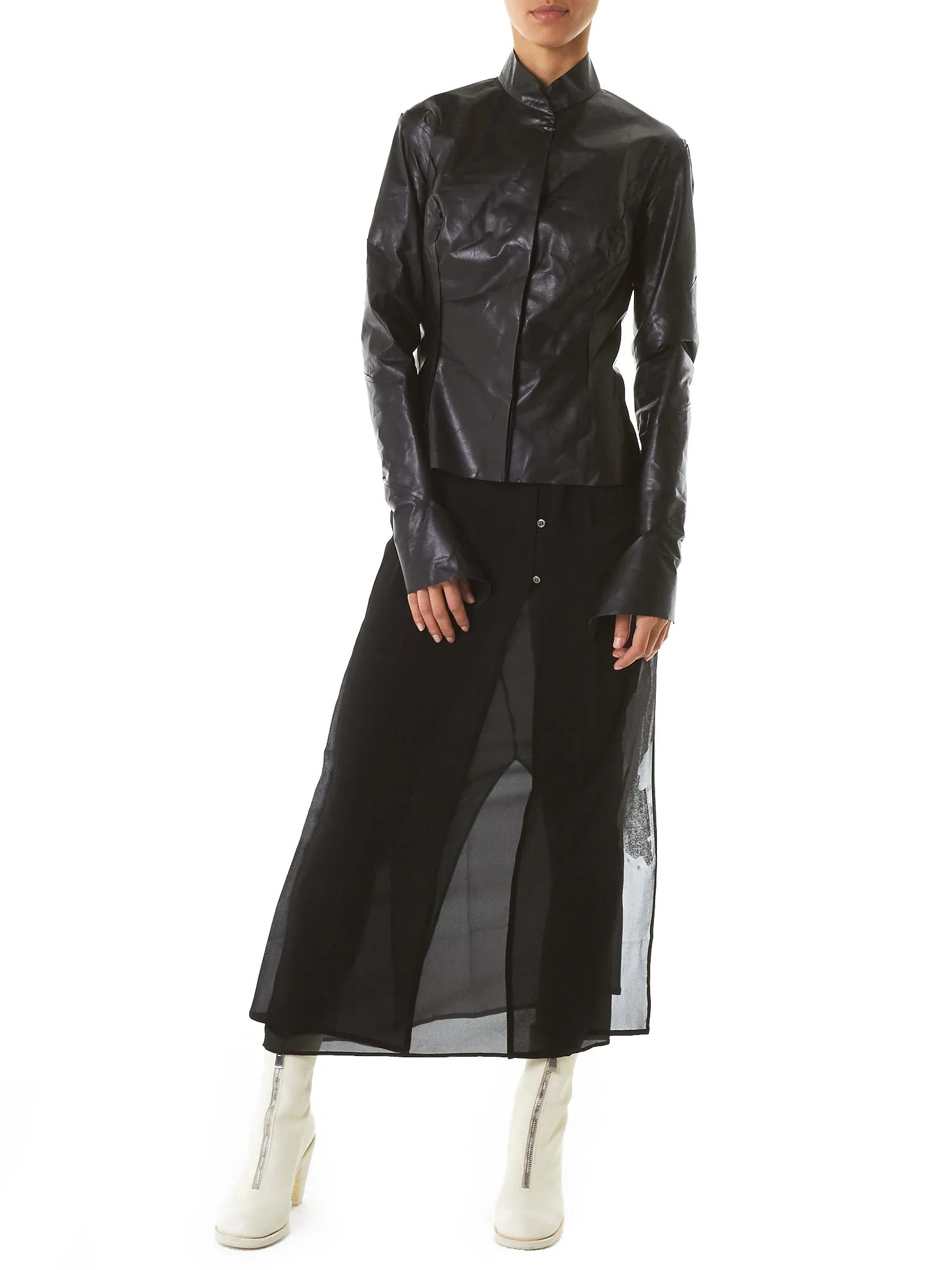 Polished Leather Jacket (JW170-NL-0-4-BLACK)