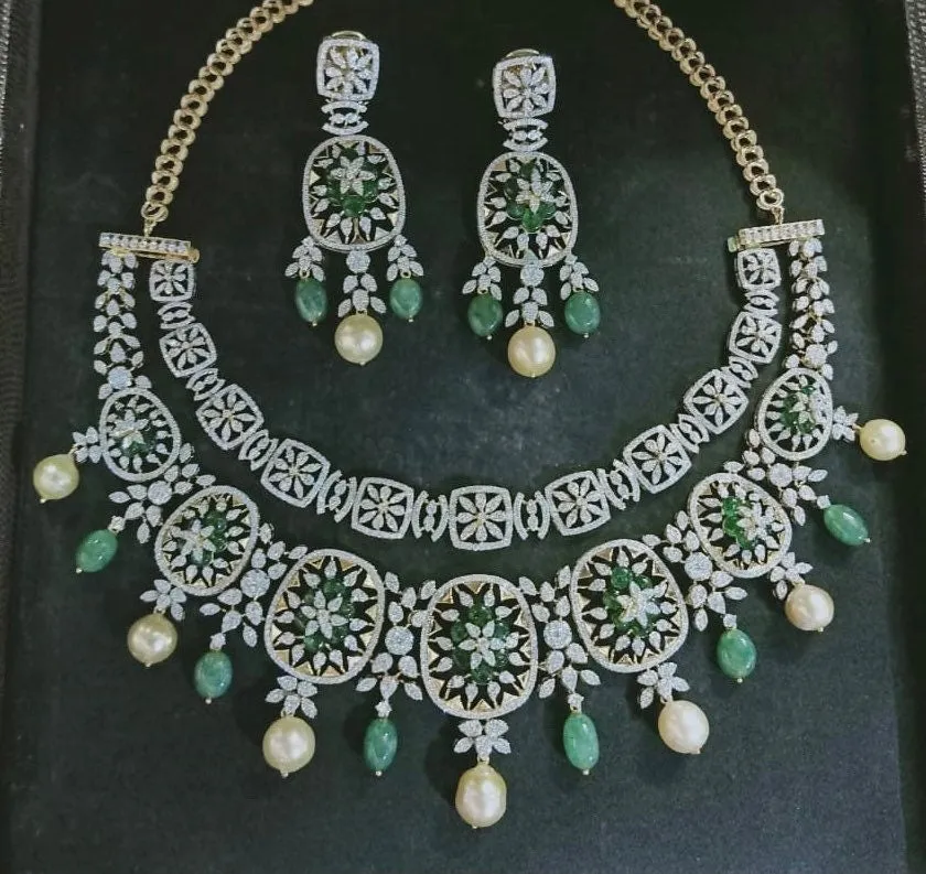 Polki diamond necklace polki jewelry diamond jewelry silver jewelry indian wedding jewelry south indian gold jewelry designs -SHABURIS