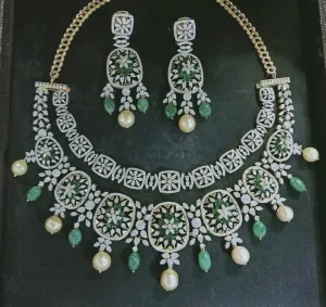 Polki diamond necklace polki jewelry diamond jewelry silver jewelry indian wedding jewelry south indian gold jewelry designs -SHABURIS