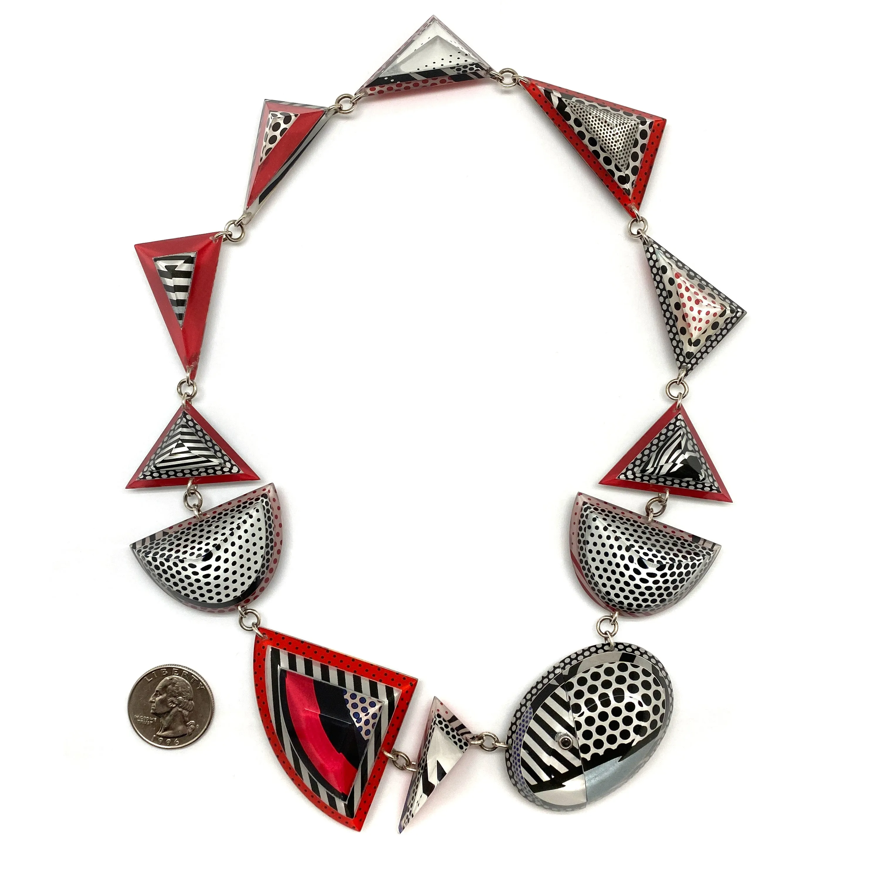 Pop Art Geometric Statement Necklace