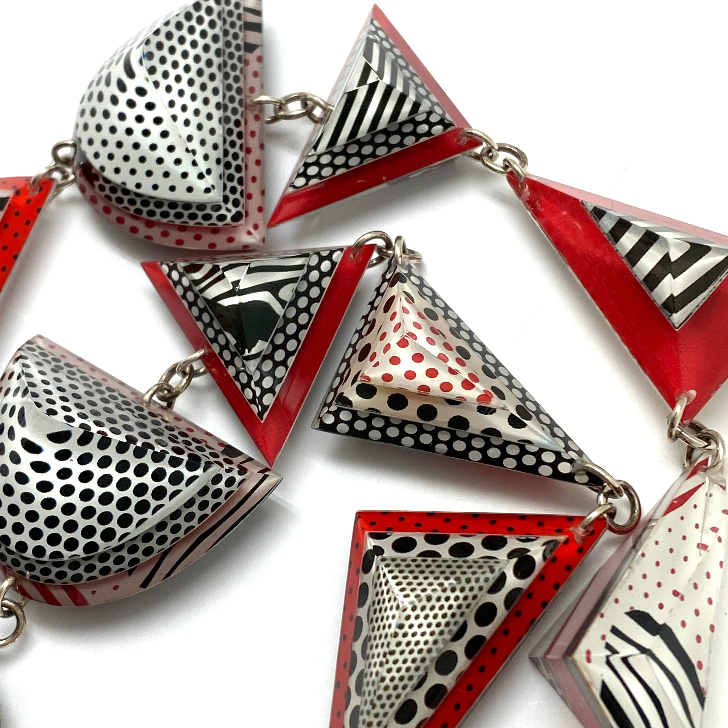 Pop Art Geometric Statement Necklace