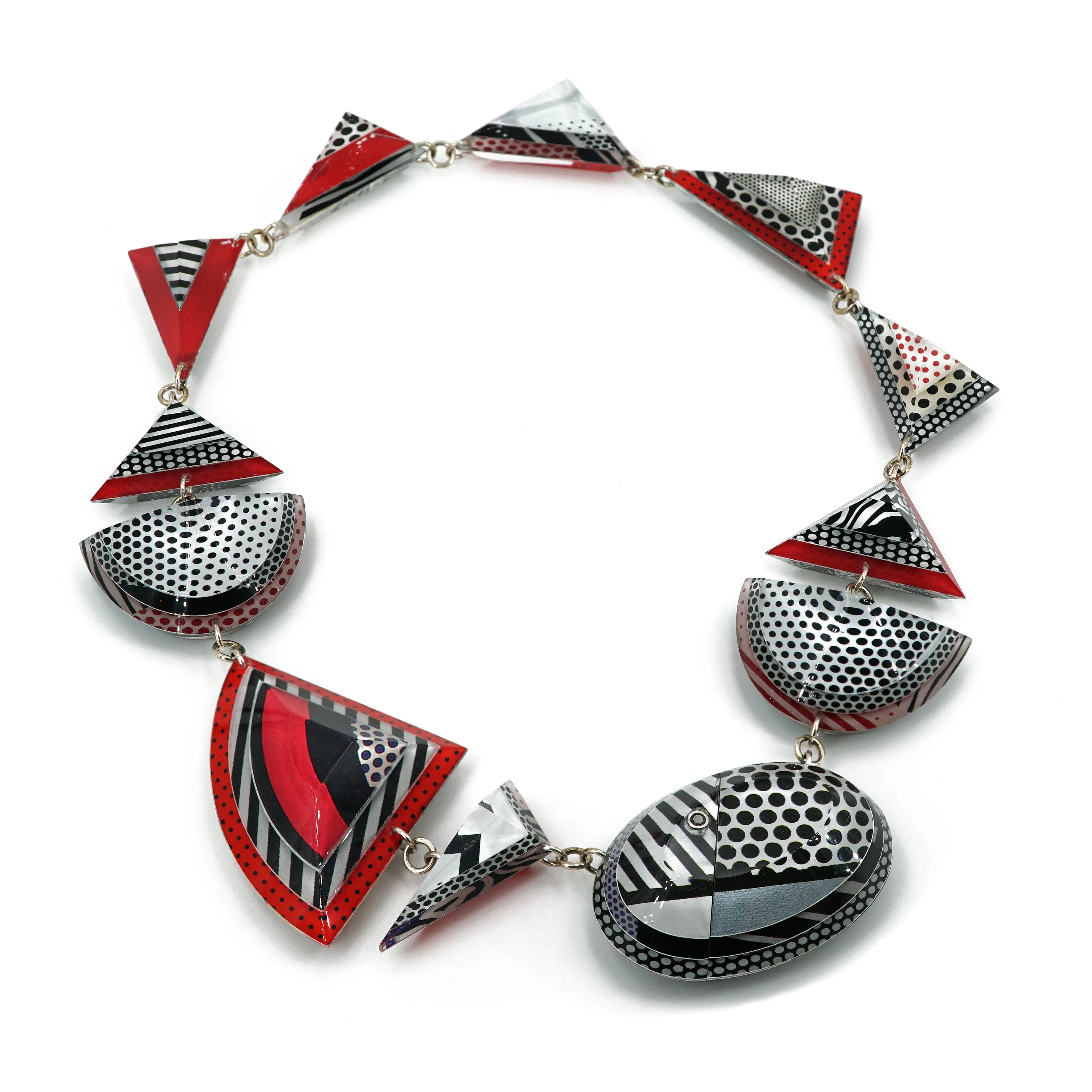 Pop Art Geometric Statement Necklace