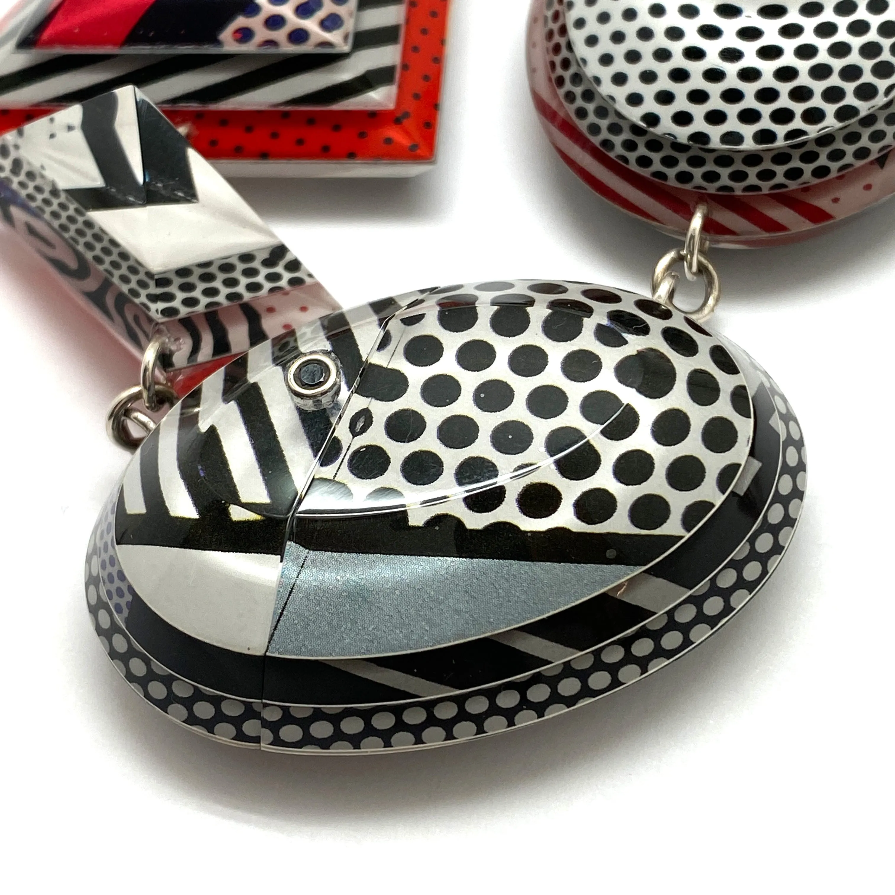 Pop Art Geometric Statement Necklace