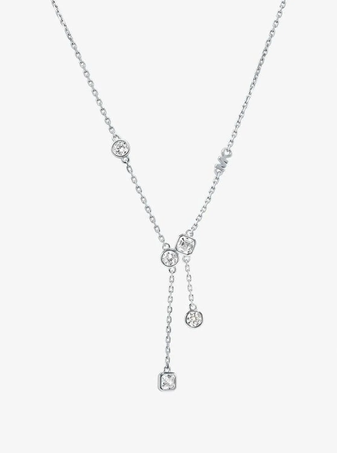 Precious Metal-Plated Sterling Silver Bezel Necklace