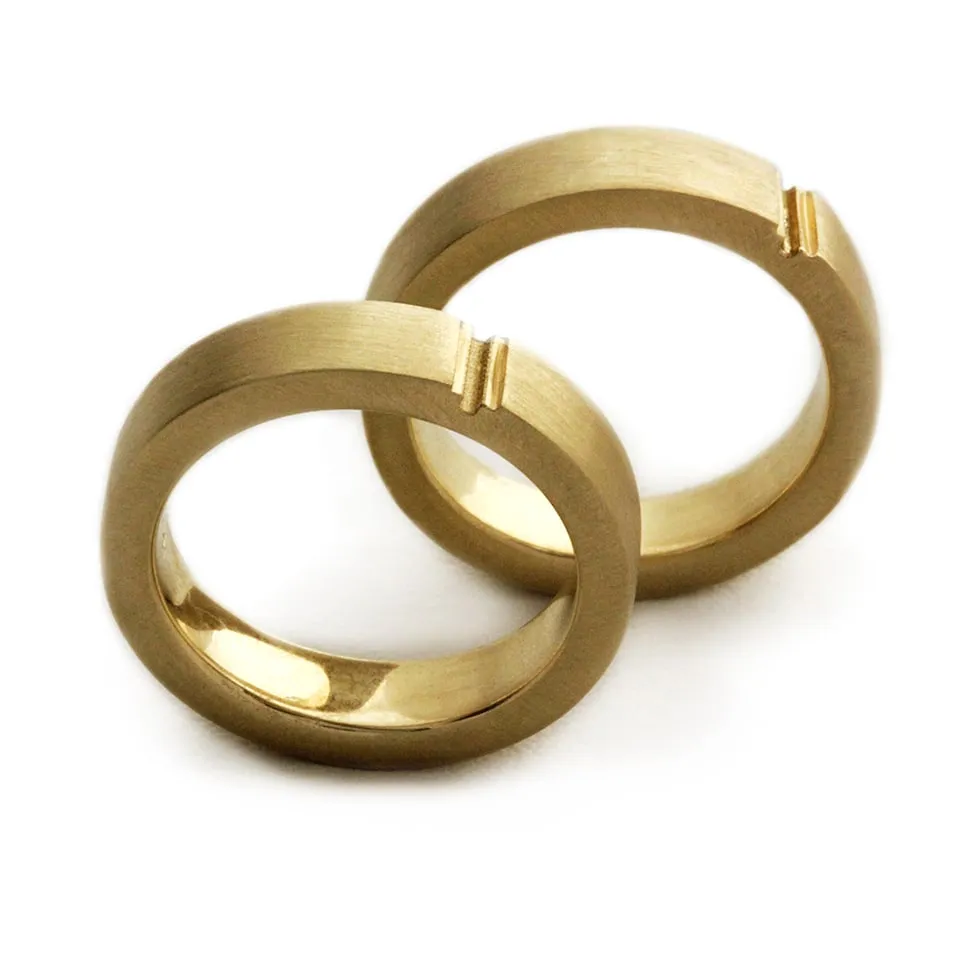 Promise rings for couples matching set