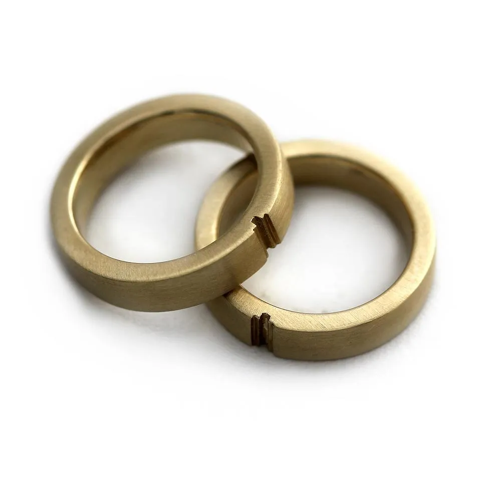Promise rings for couples matching set