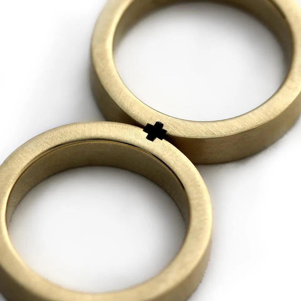Promise rings for couples matching set