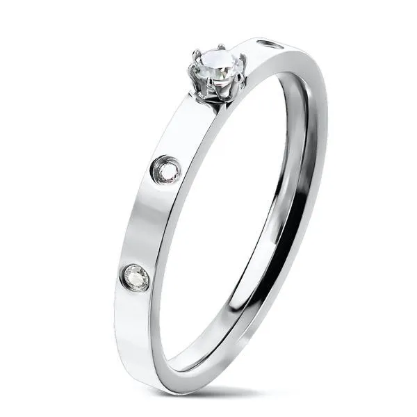 'Promises Kept' Prong Set Center CZ Ring (#c024)