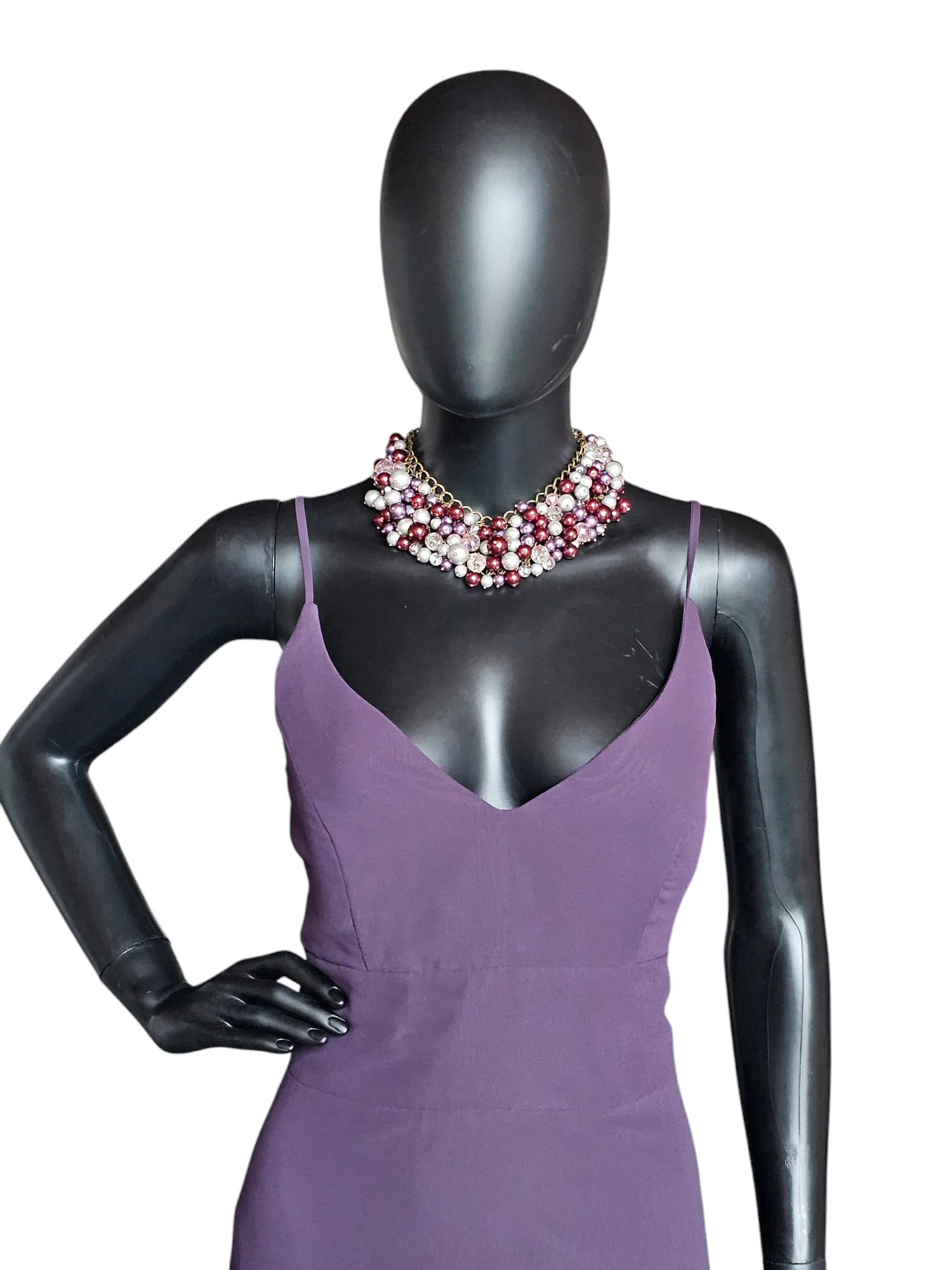 Purple Beaded Cluster Bib Necklace - Sequin/Nordstom