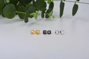 Pyramid Stud Earrings