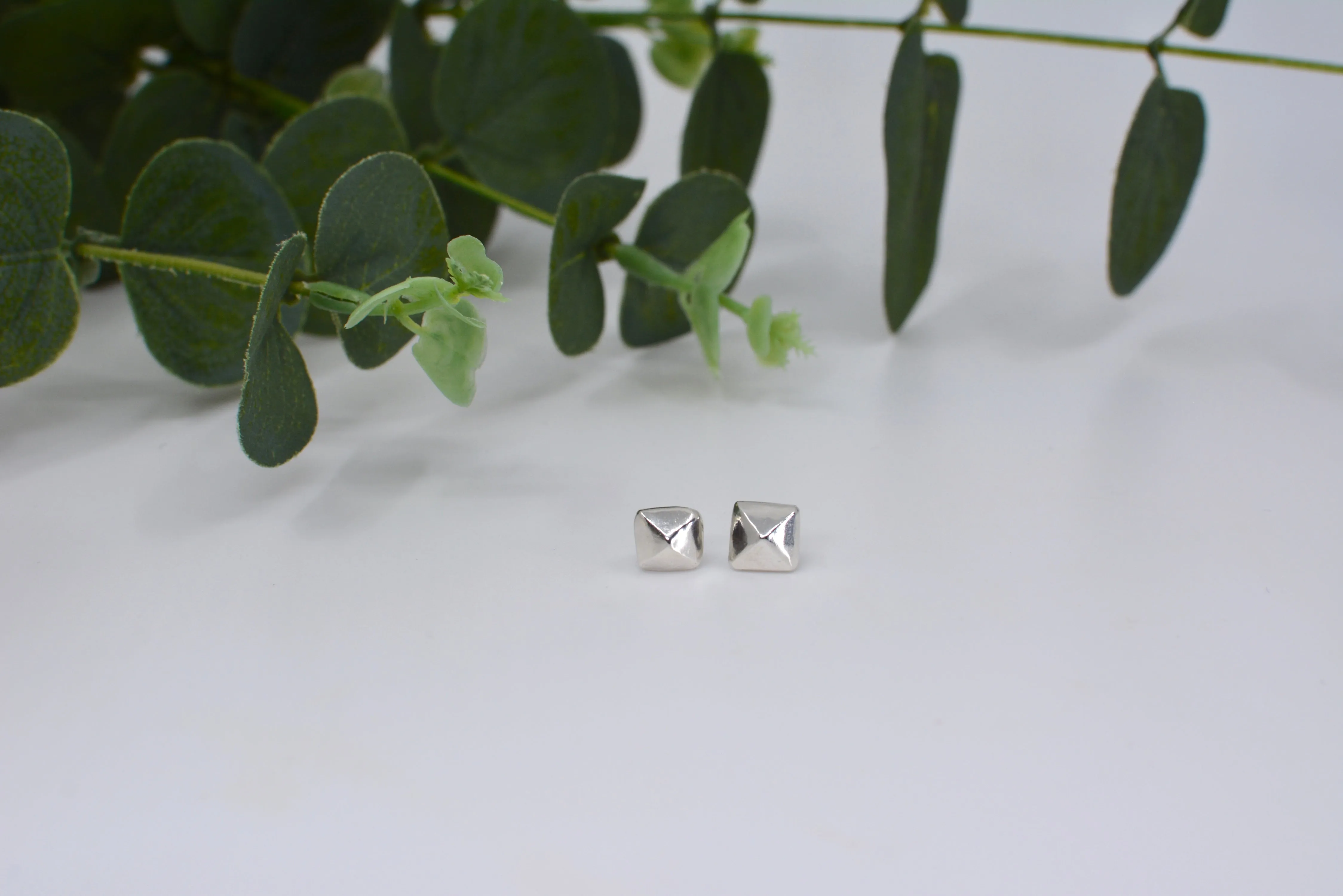 Pyramid Stud Earrings