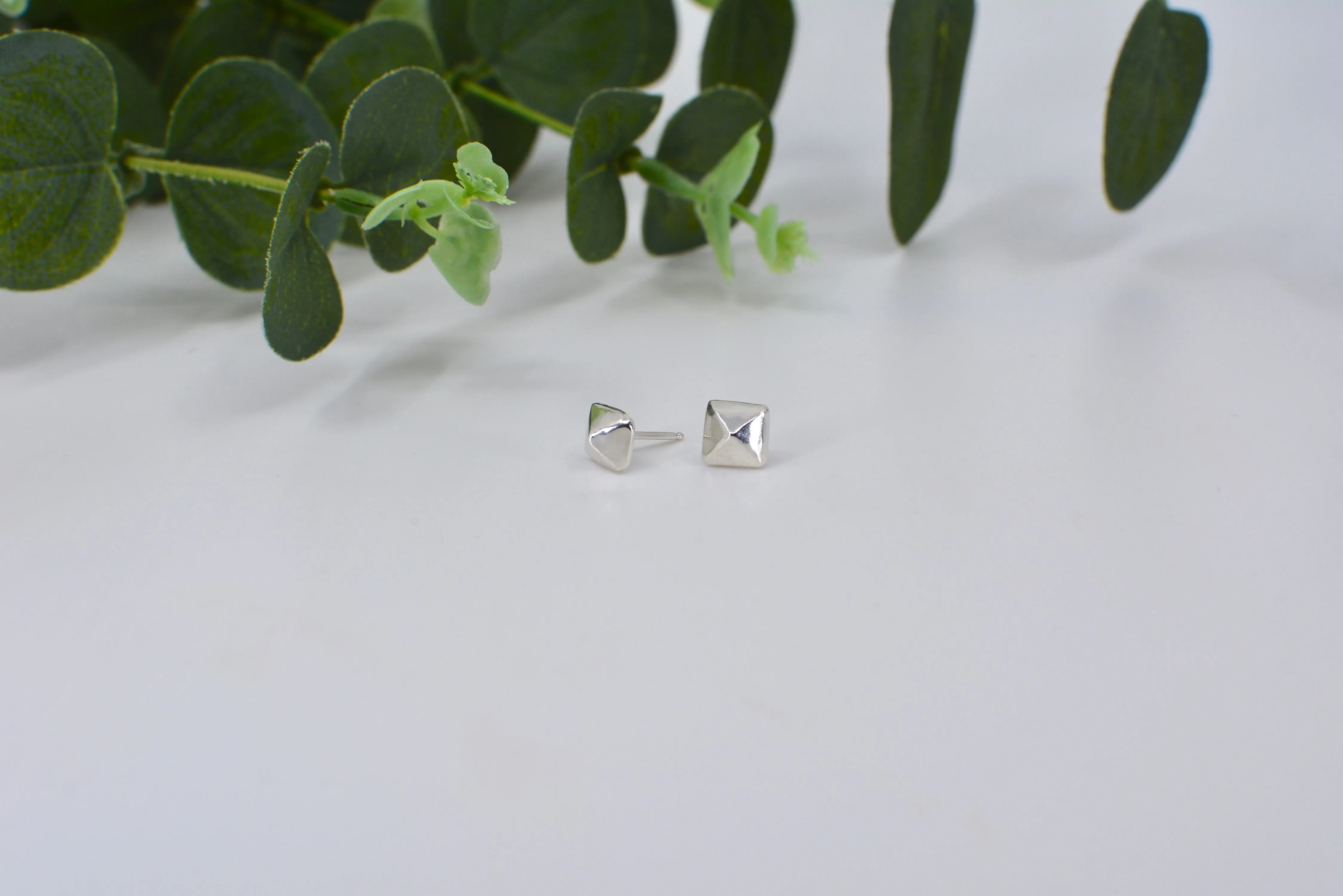 Pyramid Stud Earrings