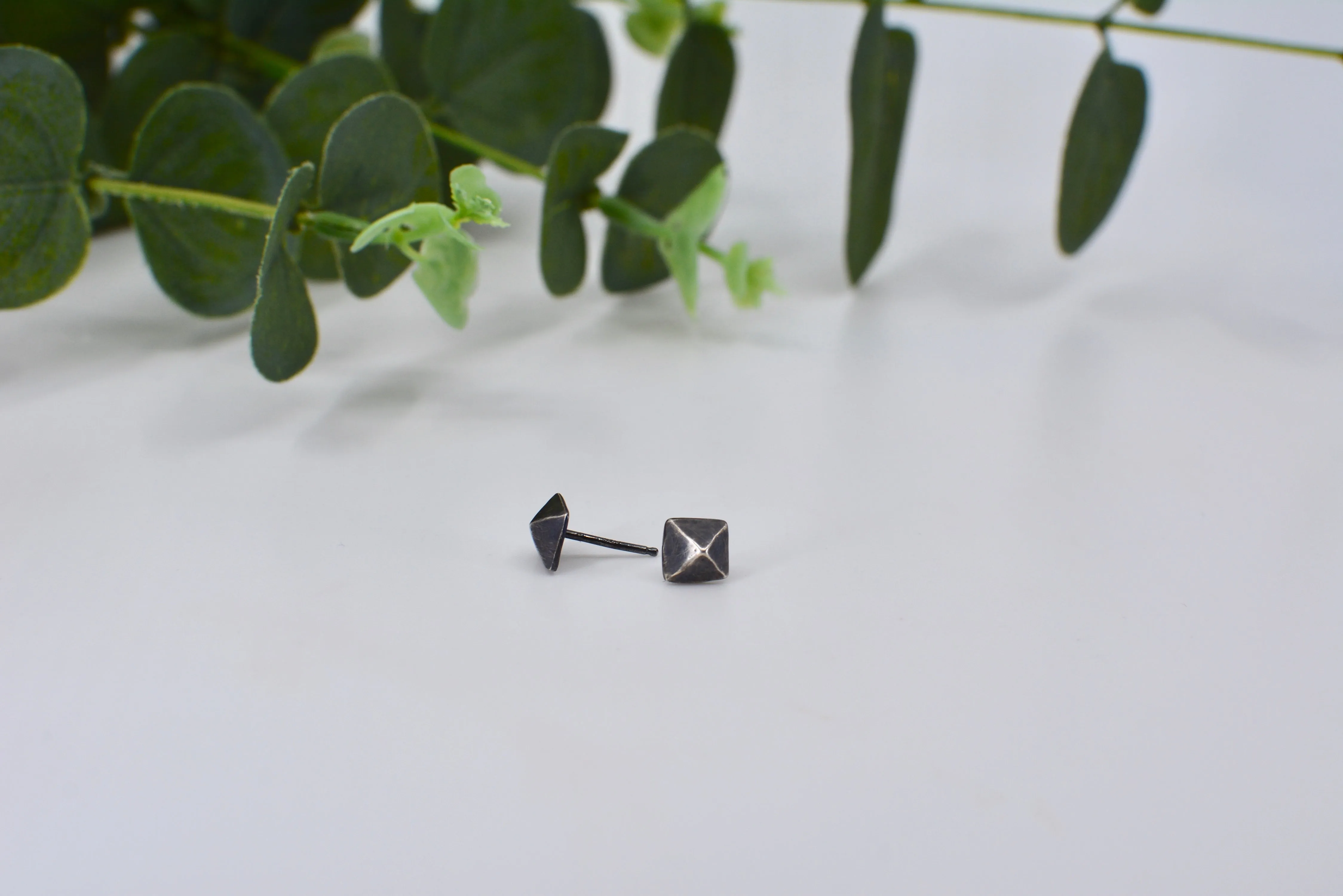 Pyramid Stud Earrings
