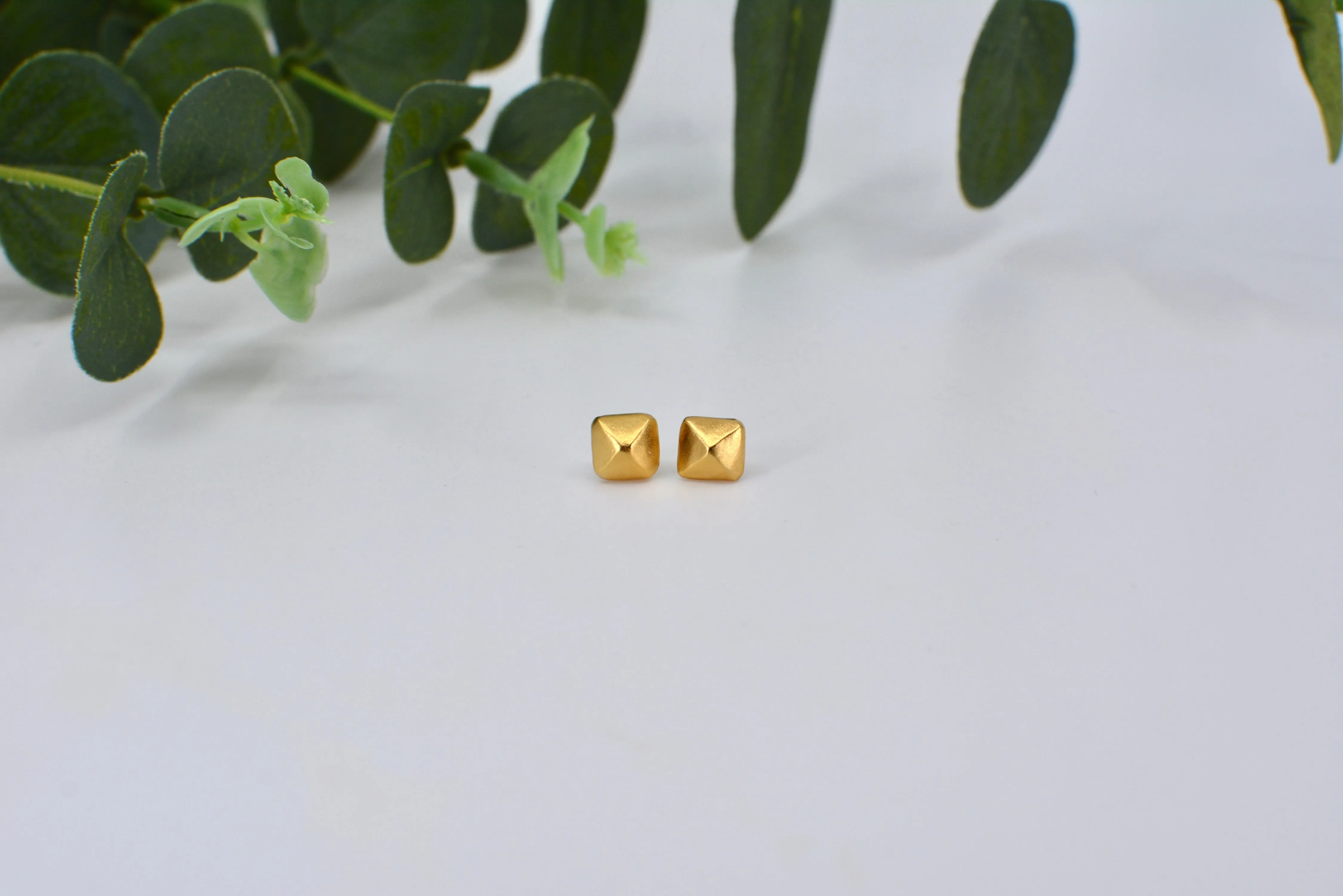 Pyramid Stud Earrings