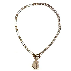 Quartz Pendant and Chain Necklace