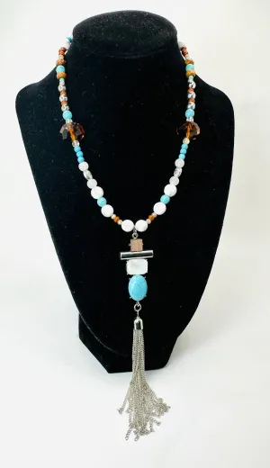 "Elegant Statement Jewelry with Tassel"