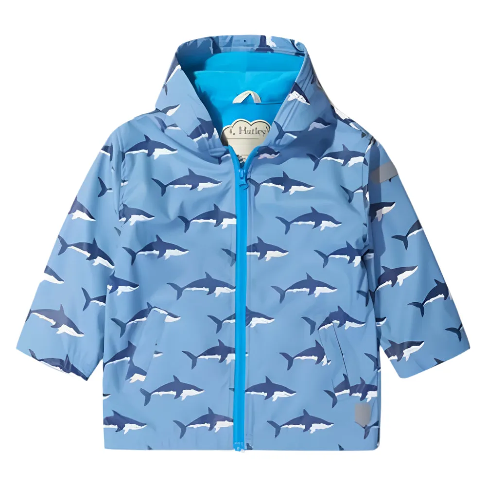 Rain Jacket - Colour Change Swimming Sharks