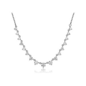 Reign Sterling Silver CZ Station Necklace