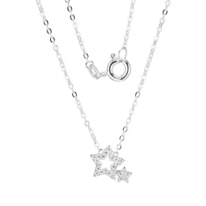 Reign Sterling Silver Rhodium Plated CZ Starlight Necklace