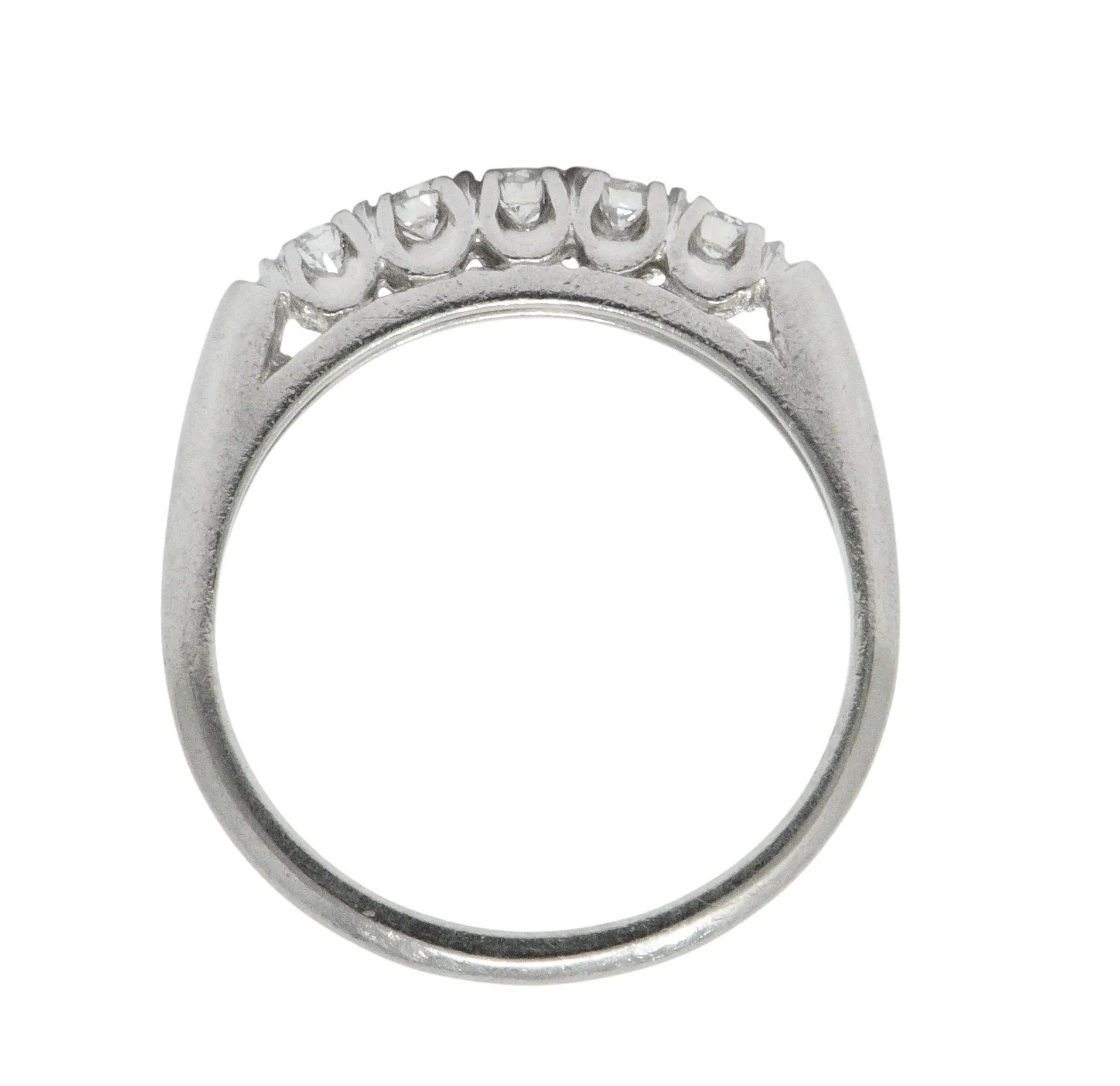 Retro 0.25 CTW Diamond Platinum Anniversary Band Ring