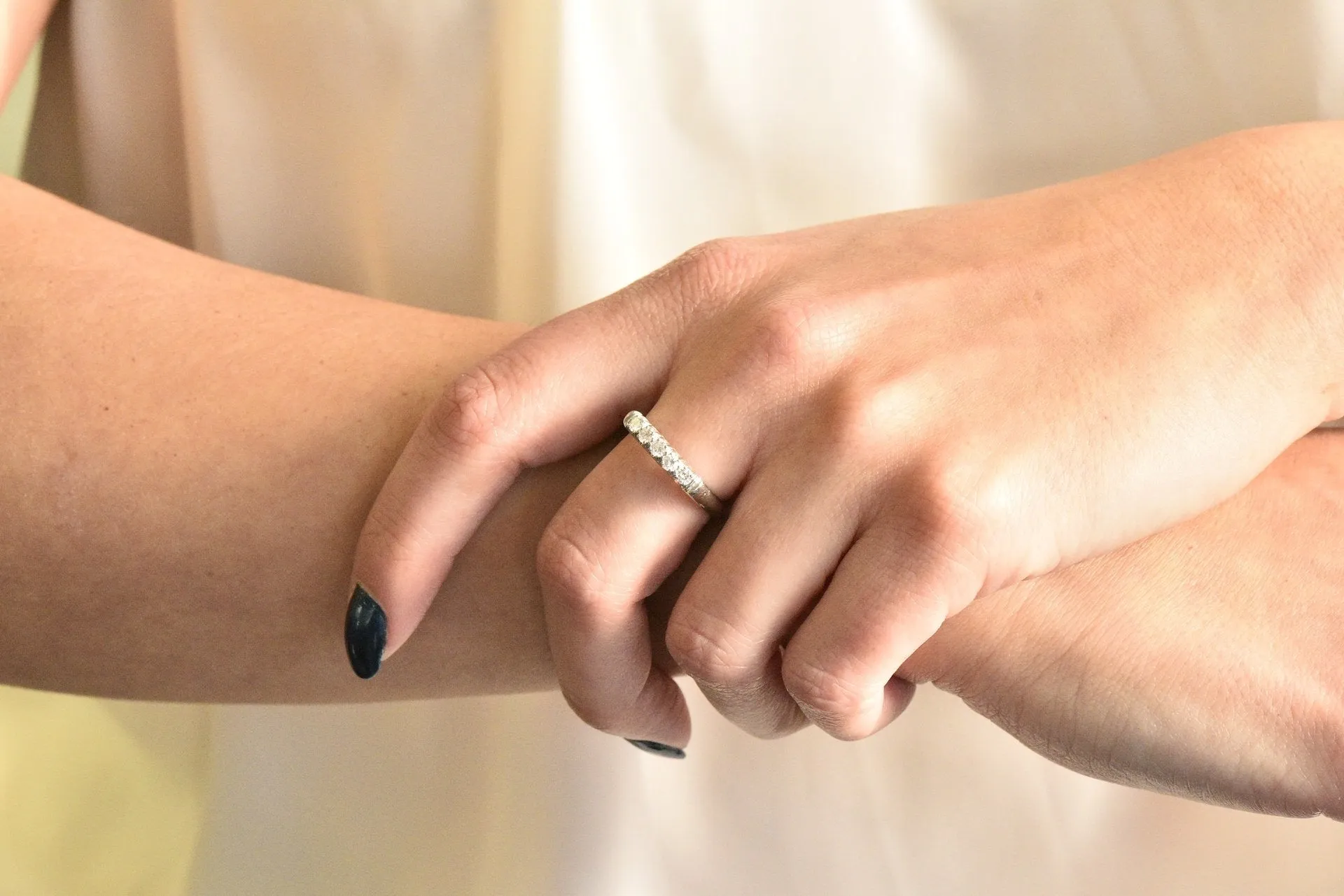 Retro 0.25 CTW Diamond Platinum Anniversary Band Ring