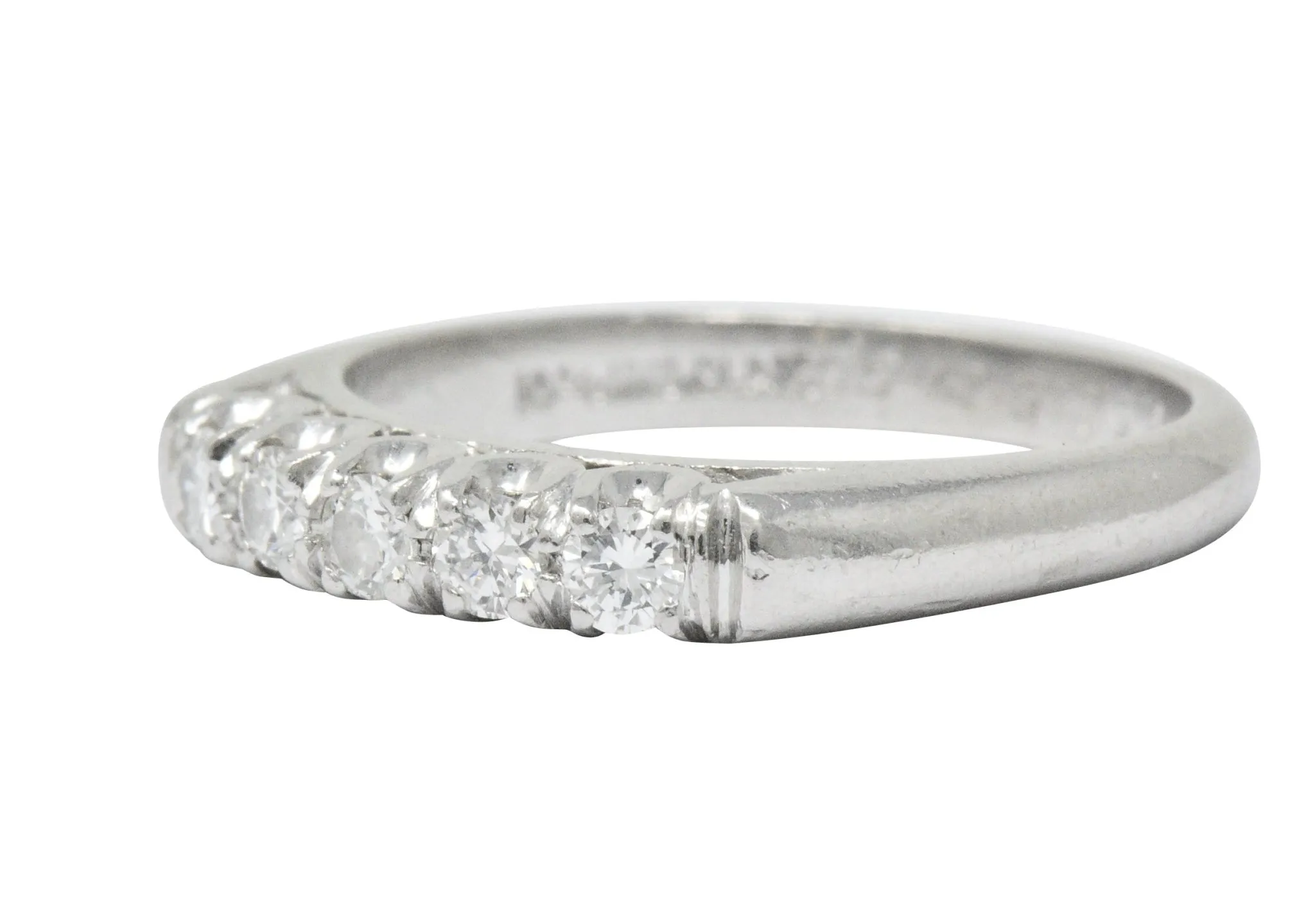 Retro 0.25 CTW Diamond Platinum Anniversary Band Ring