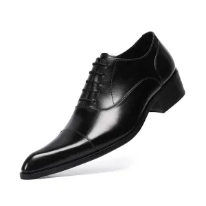 Retro Patent Leather Oxford Shoes for Men Plus Size
