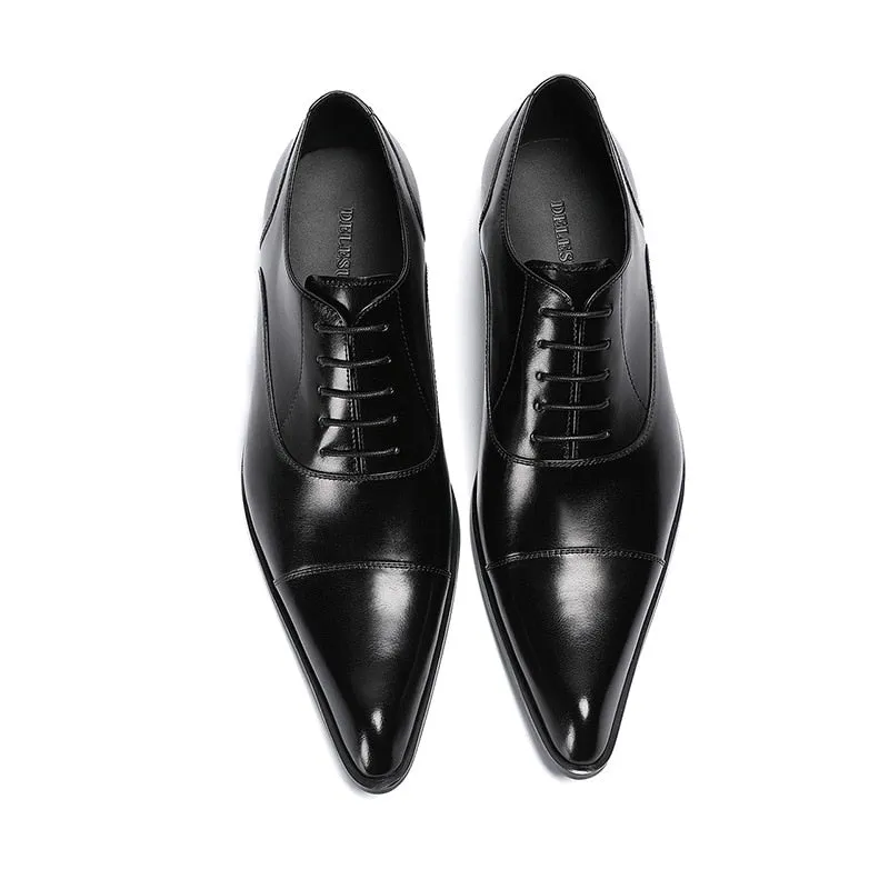 Retro Patent Leather Oxford Shoes for Men Plus Size