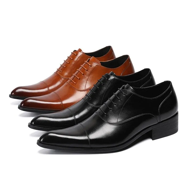 Retro Patent Leather Oxford Shoes for Men Plus Size