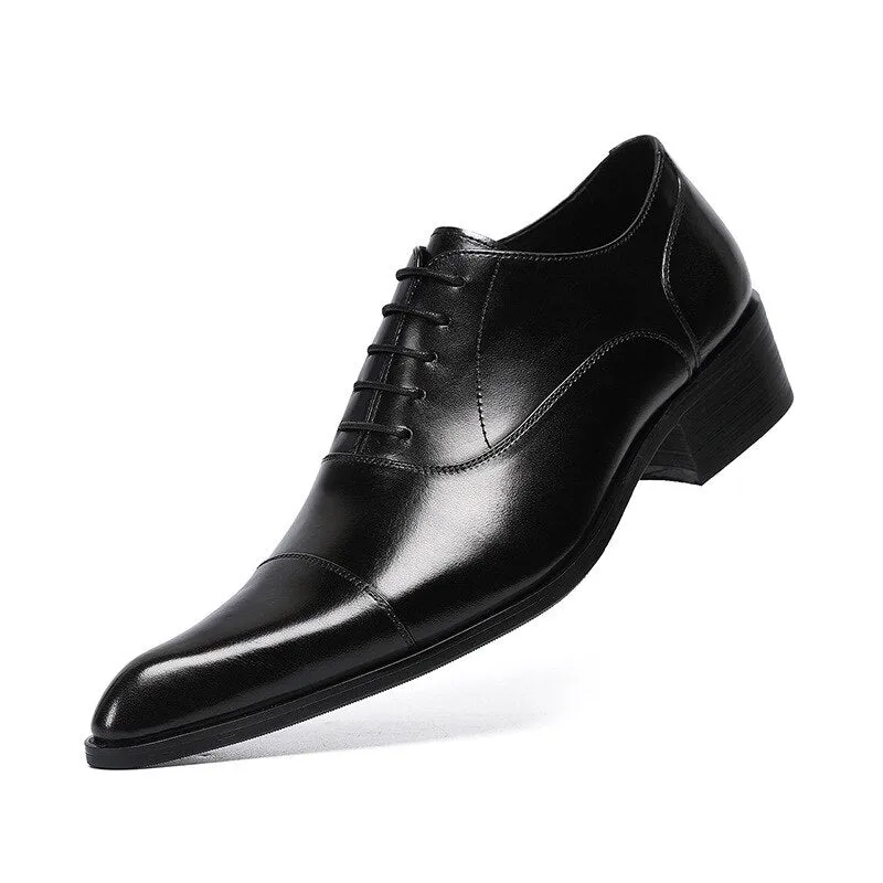 Retro Patent Leather Oxford Shoes for Men Plus Size