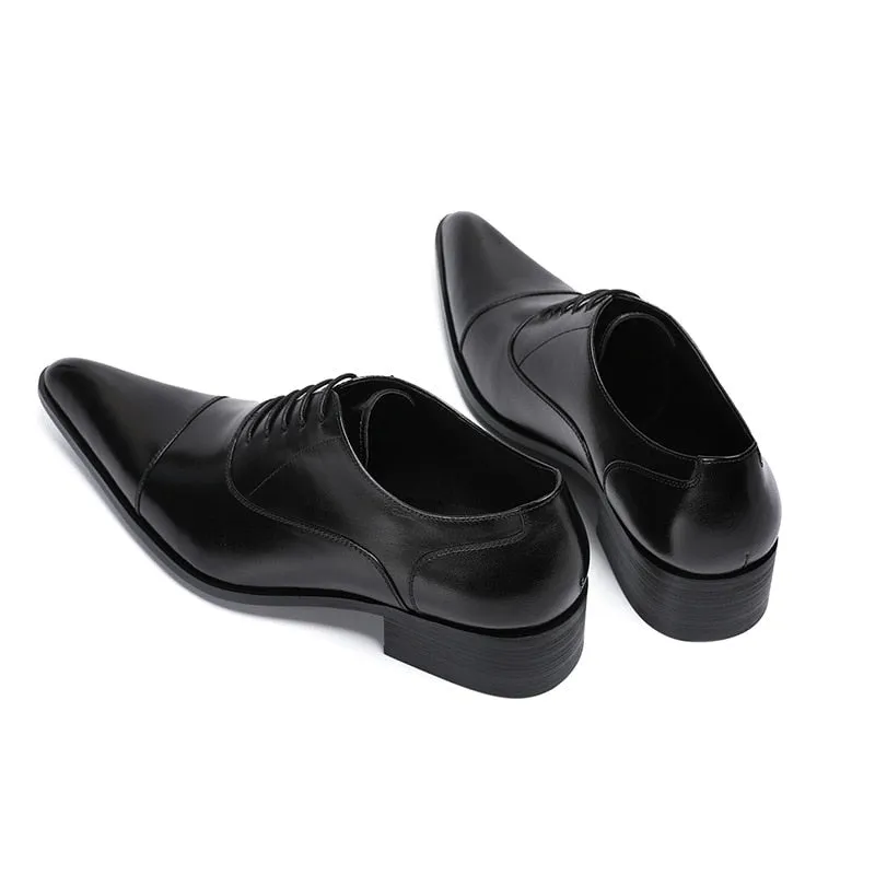 Retro Patent Leather Oxford Shoes for Men Plus Size