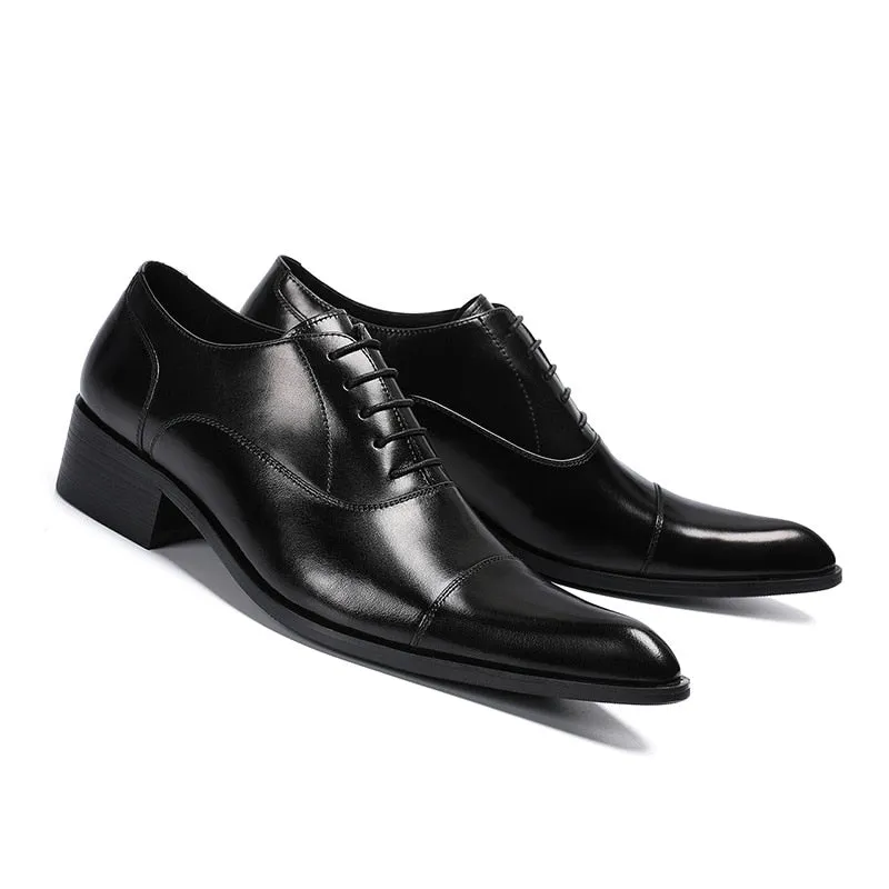Retro Patent Leather Oxford Shoes for Men Plus Size