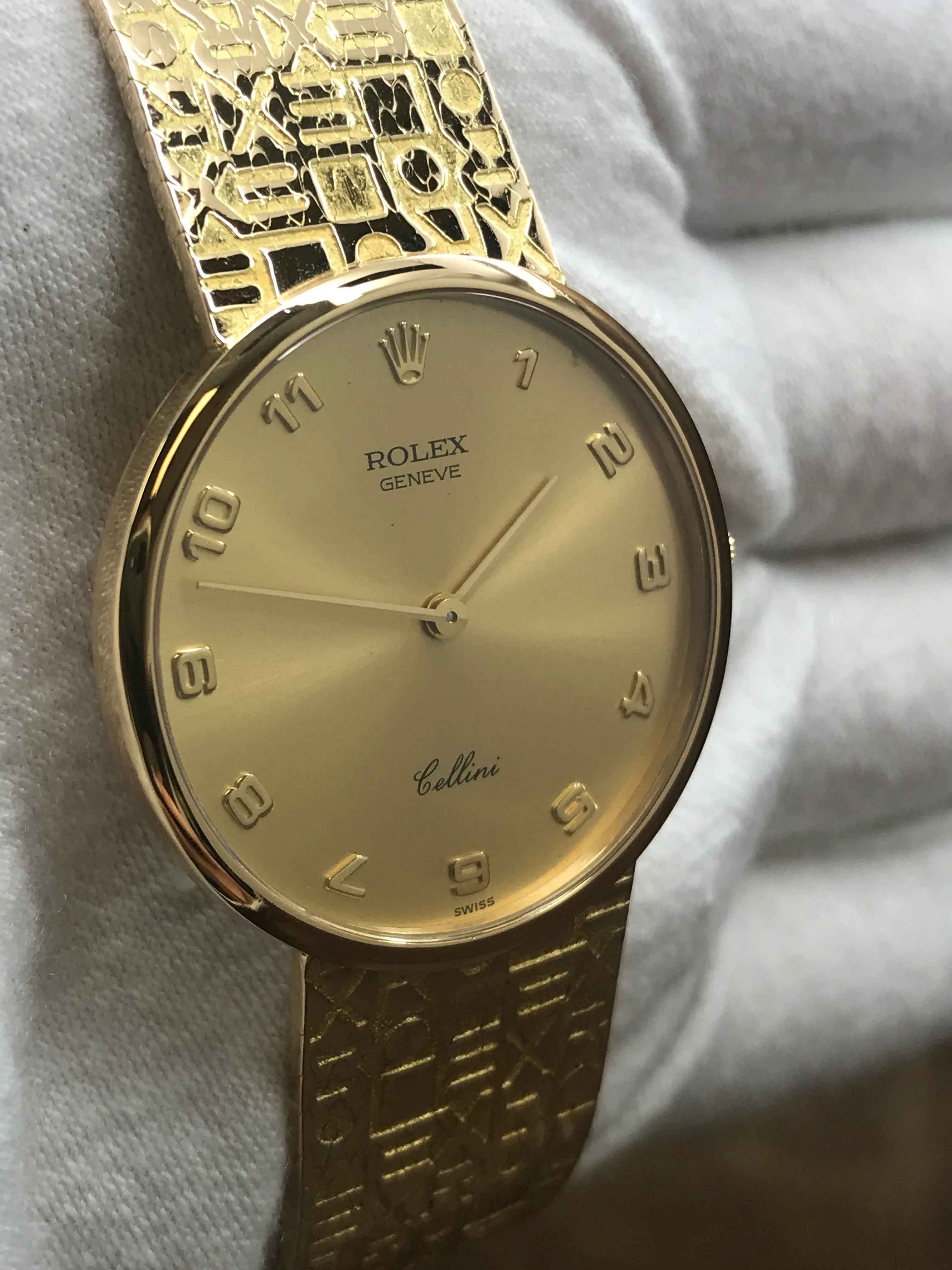 Rolex Cellini 4934 Champagne Dial Hand Wind Watch