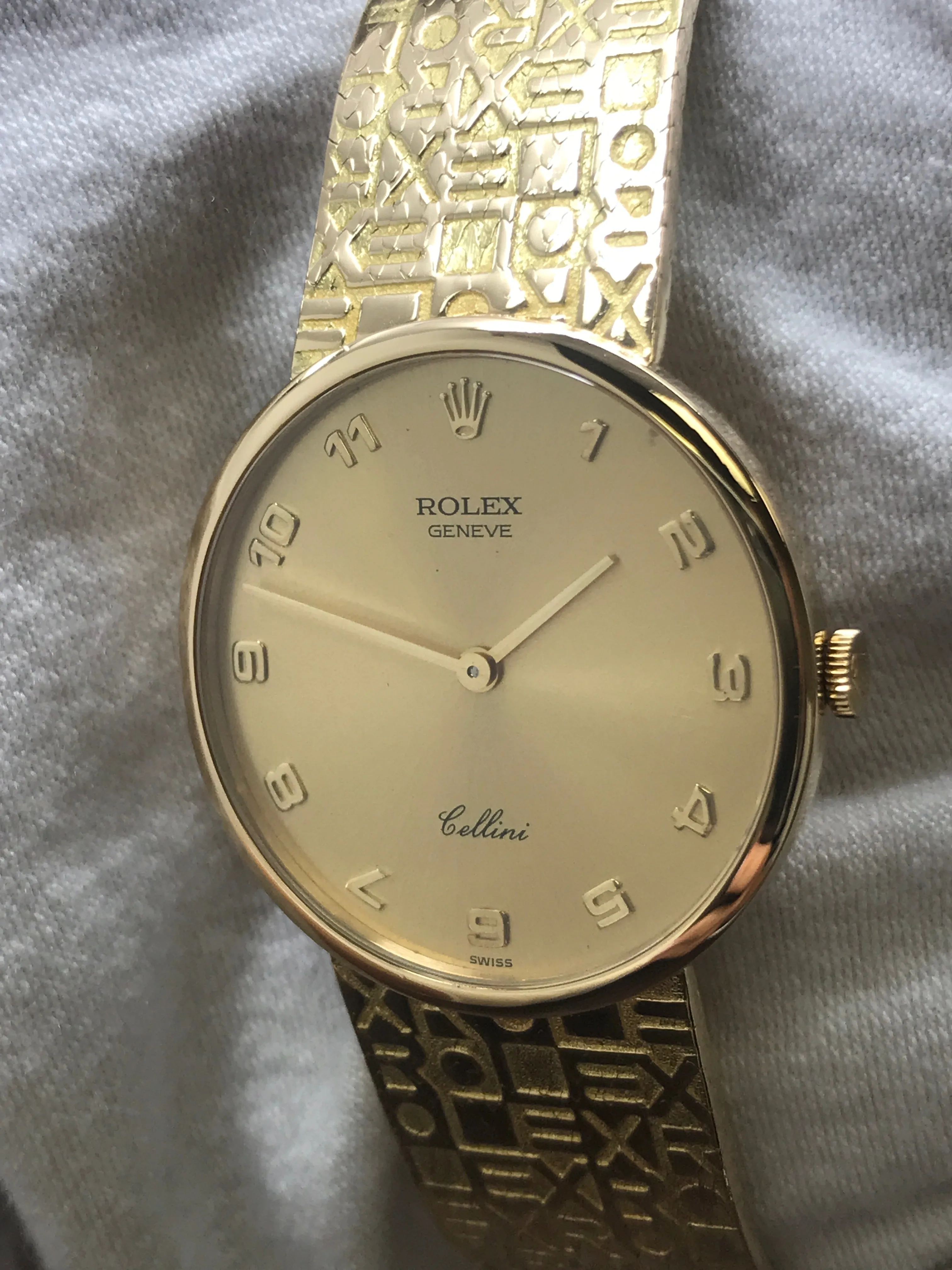Rolex Cellini 4934 Champagne Dial Hand Wind Watch