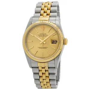 Rolex Datejust 16233 Gold Dial Automatic Watch