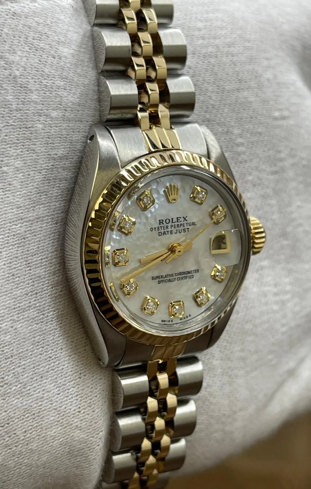 Rolex Datejust 26mm 6917 Custom MOP Diamond Dial Automatic Women's Watch