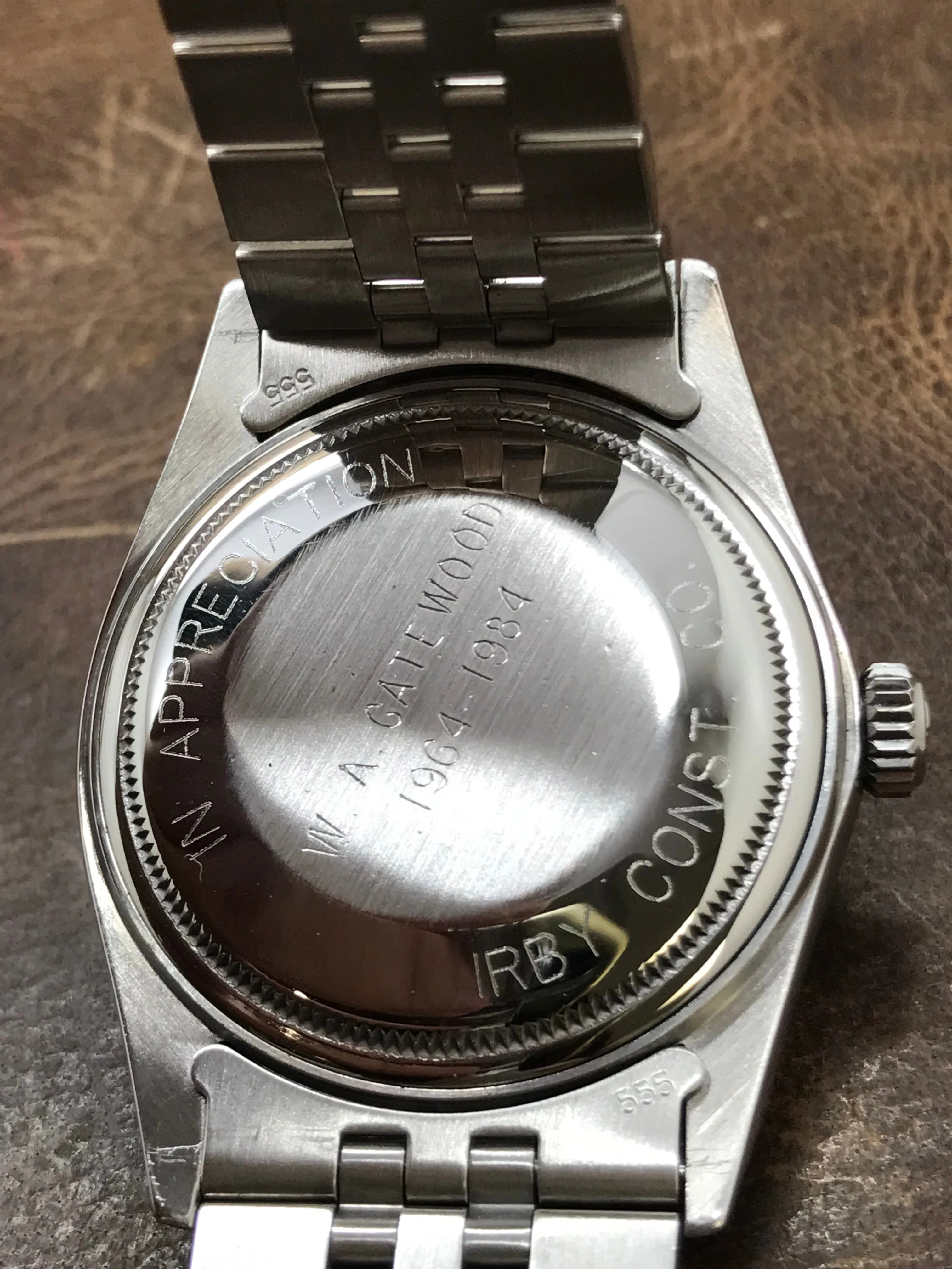 Rolex Datejust 36mm 16030 Custom Logo Blue Dial Automatic Watch