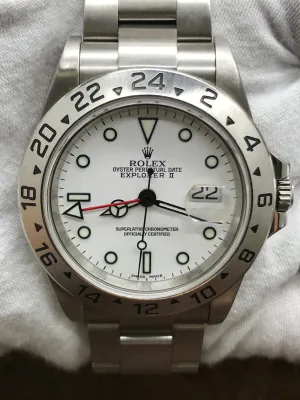 Rolex Explorer II SEL B&P 16570 White Dial Automatic Men's Watch