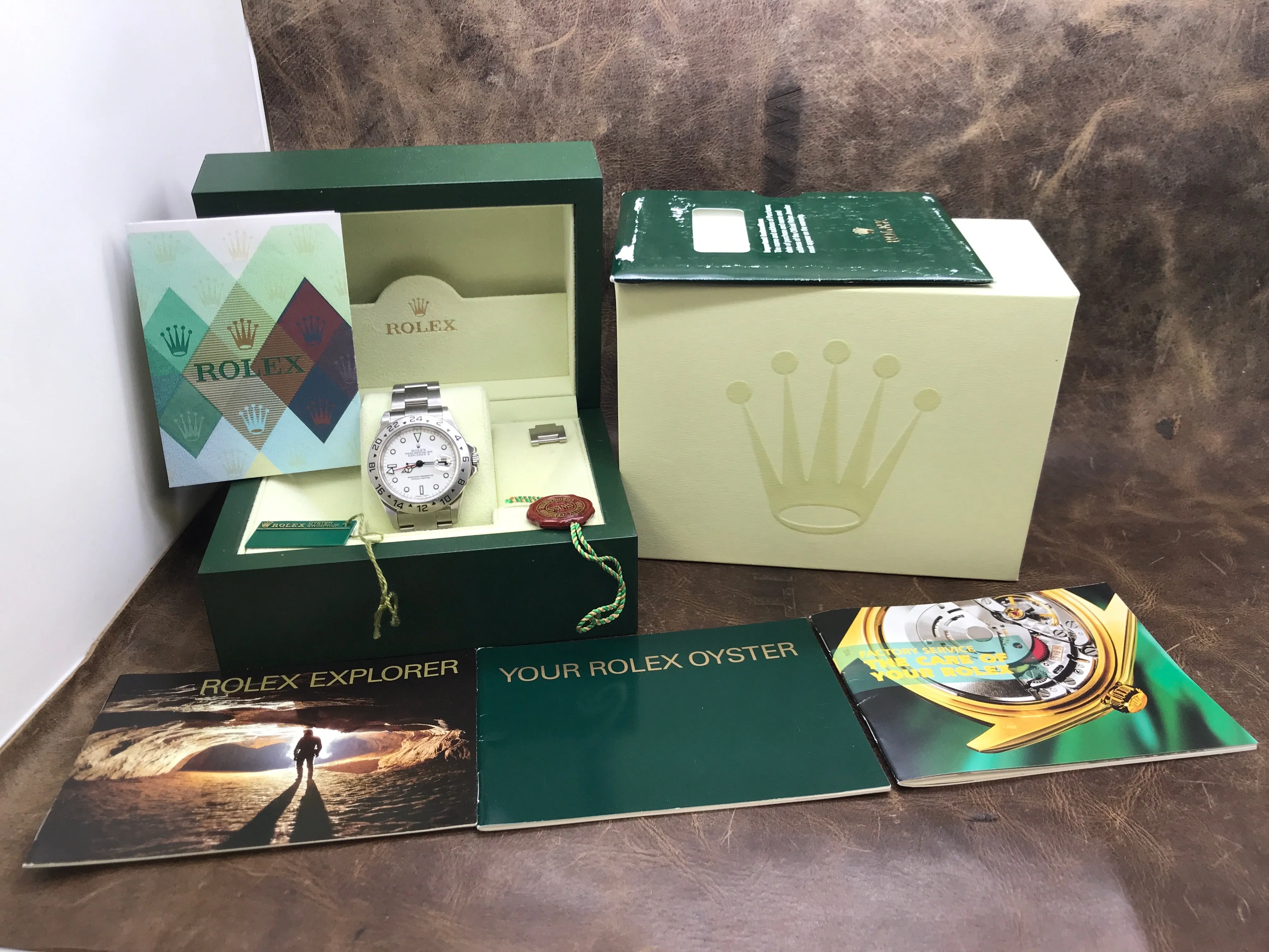 Rolex Explorer II SEL B&P 16570 White Dial Automatic Men's Watch