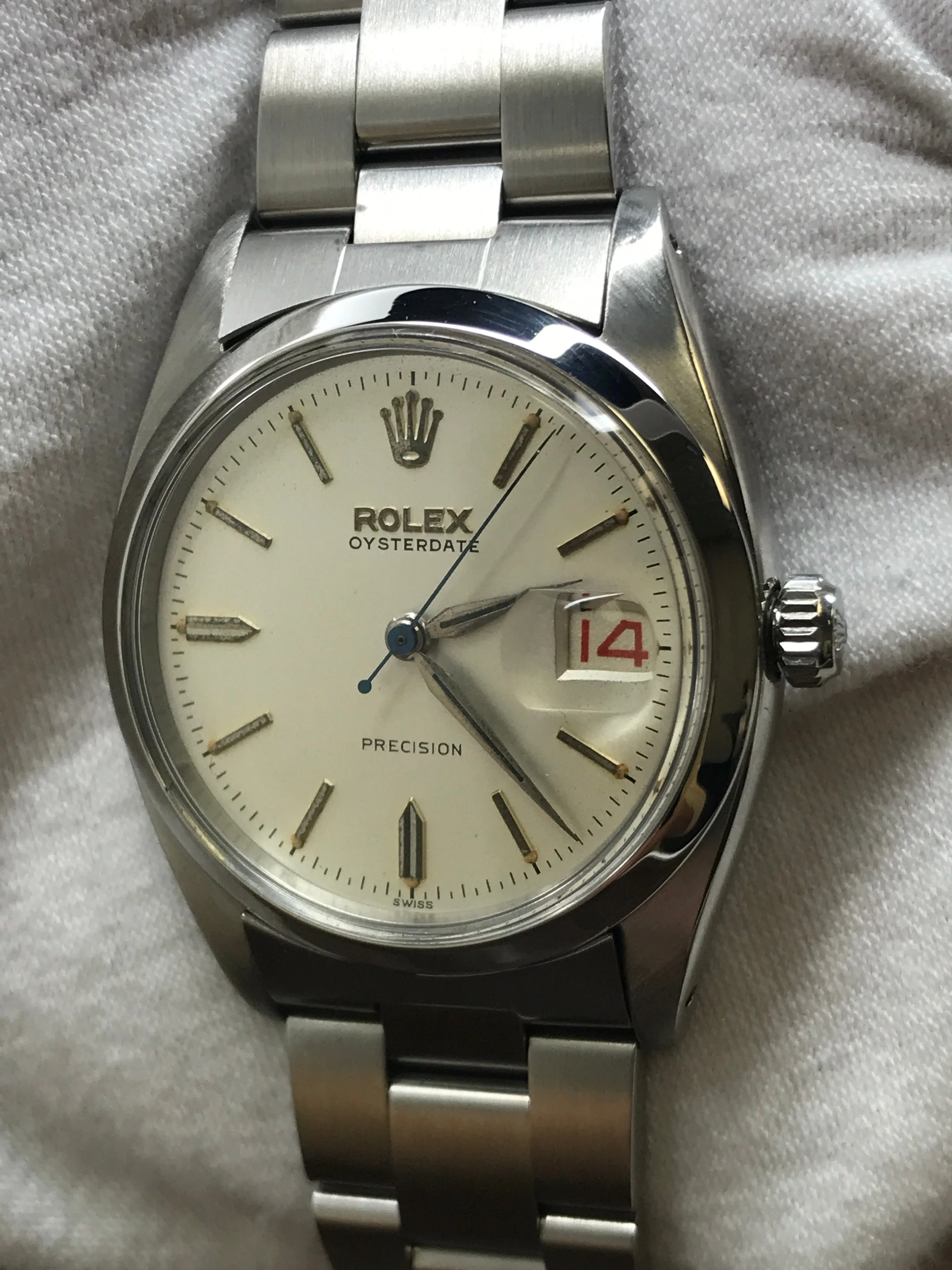 Rolex Oyster Precision 6494 Silver Dial Manual winding Watch