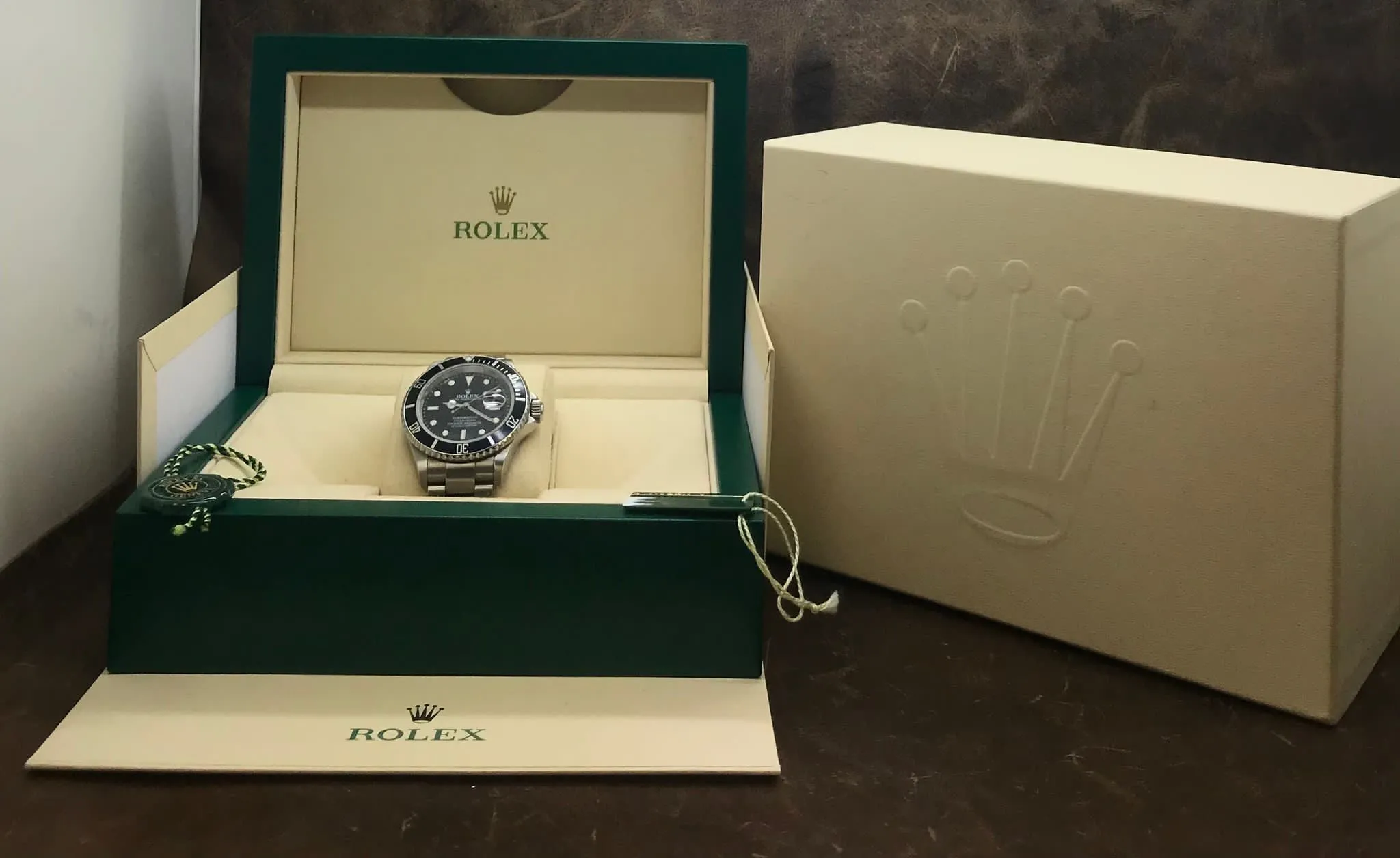 Rolex Submariner Date SEL NO Holes 16610 Black Dial Automatic Men's Watch