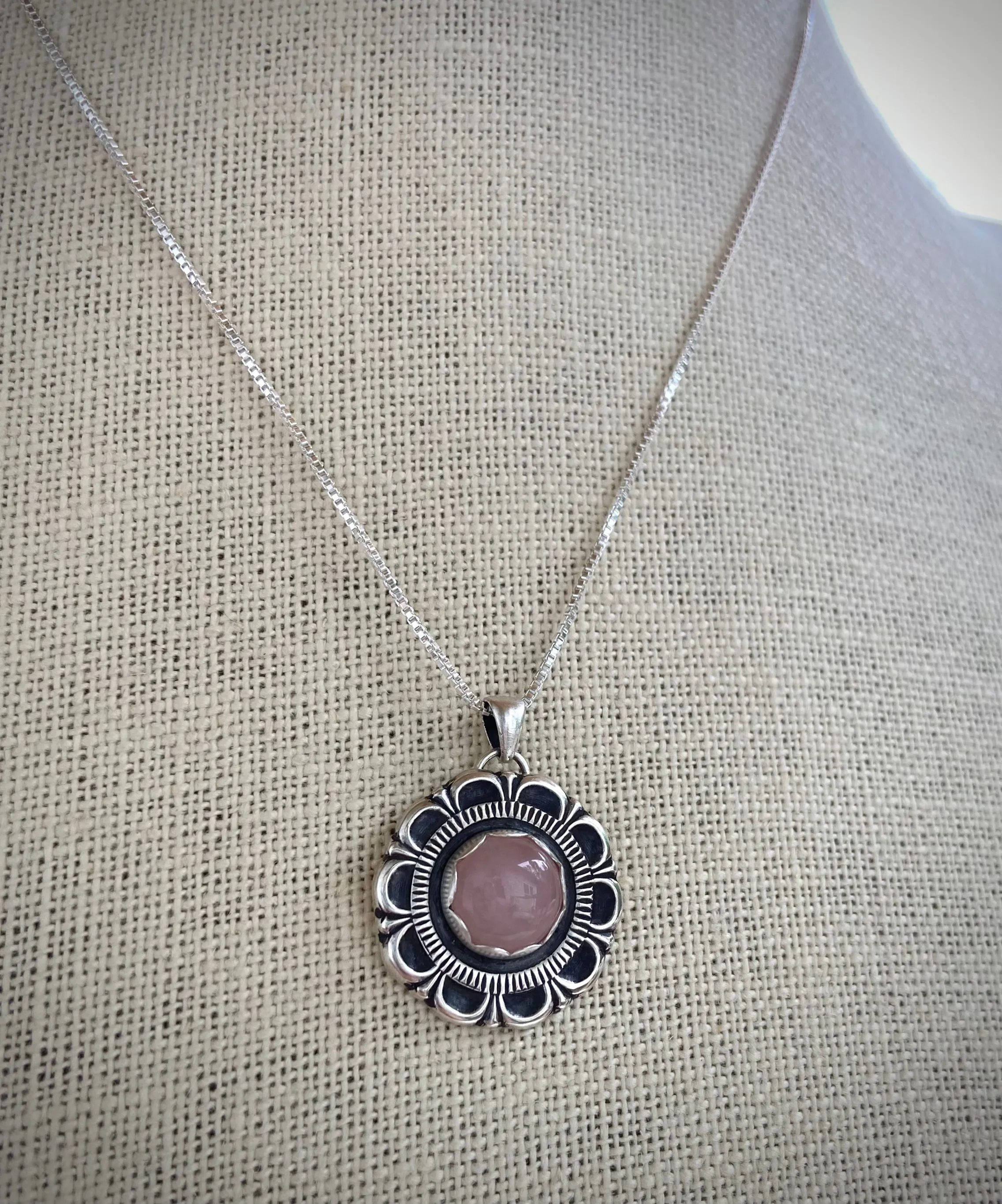 Rose Quartz Bloom Pendant
