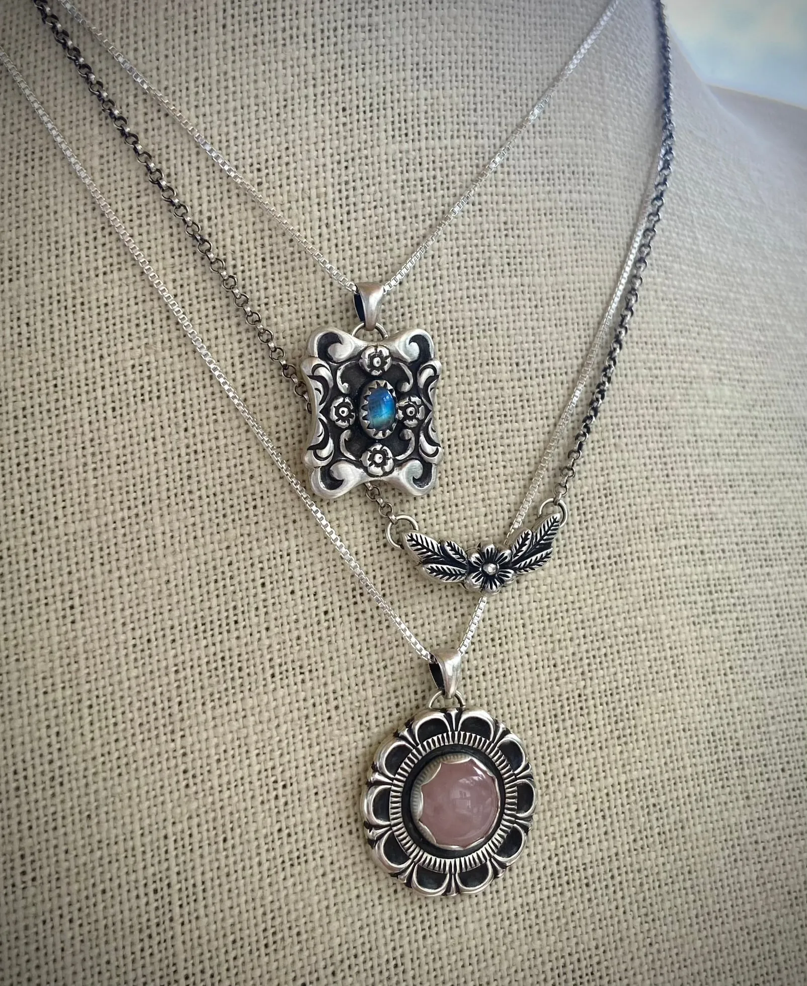 Rose Quartz Bloom Pendant
