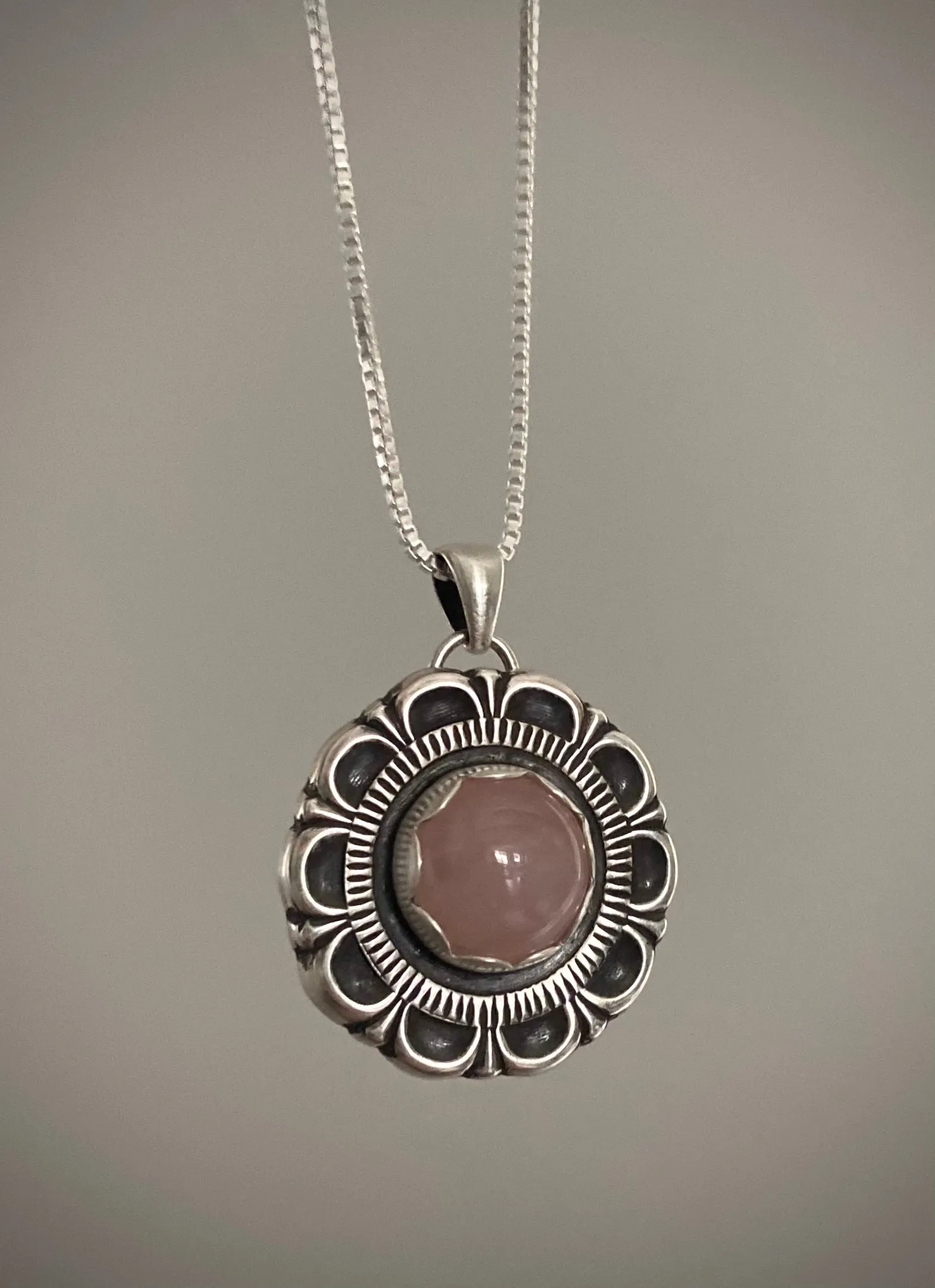 Rose Quartz Bloom Pendant