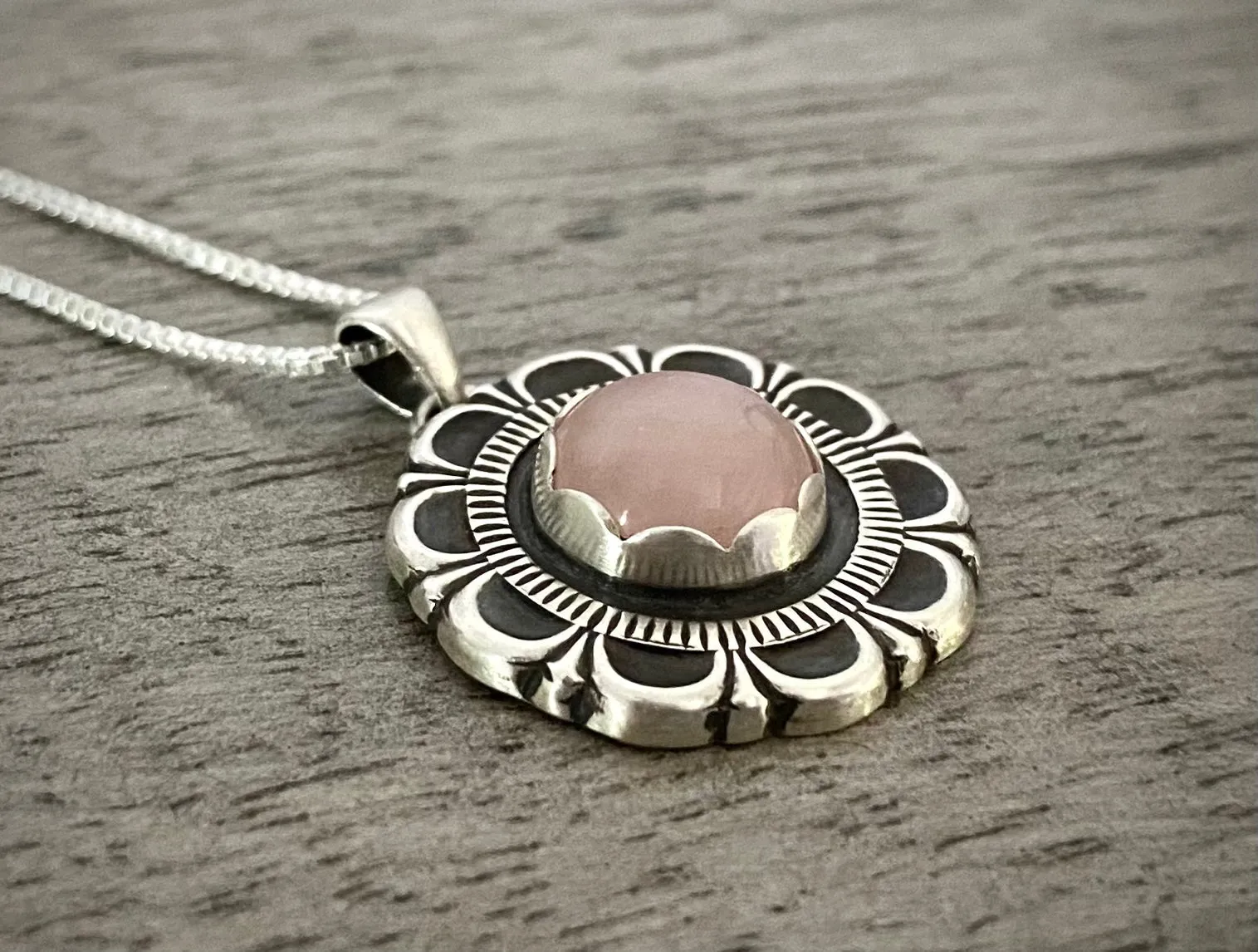 Rose Quartz Bloom Pendant